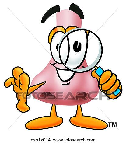 nose with magnifying glass View Large Clip Art Graphic Clipart - nose with magnifying glass. Fotosearch