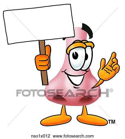 nose with sign View Large Clip Art Graphic Clipart - nose with sign. Fotosearch