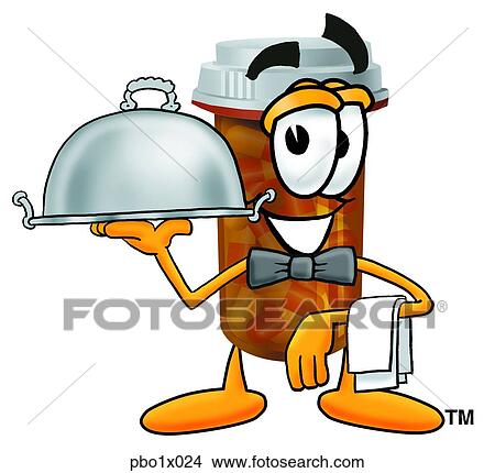 pill bottle serving food View Large Clip Art Graphic Clipart - pill bottle serving food. Fotosearch