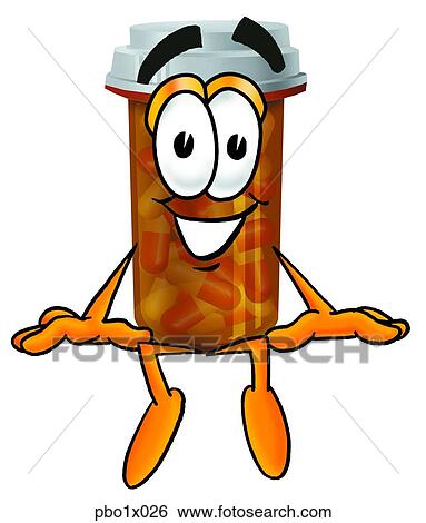 pill bottle sitting View Large Clip Art Graphic Clip Art - pill bottle sitting. Fotosearch