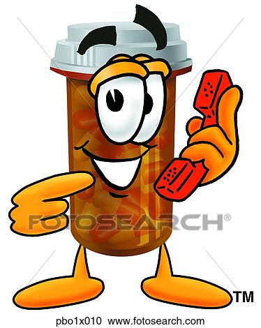 pill bottle with phone View Large Clip Art Graphic Clipart - pill bottle with phone. Fotosearch