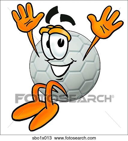 Clipart - soccer ball jumping. Fotosearch