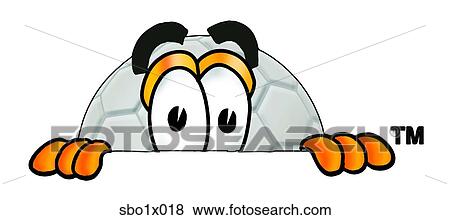 soccer ball peaking over View Large Clip Art Graphic Clip Art - soccer ball peaking over. Fotosearch