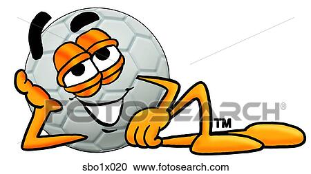 Clipart - soccer ball relaxing. Fotosearch