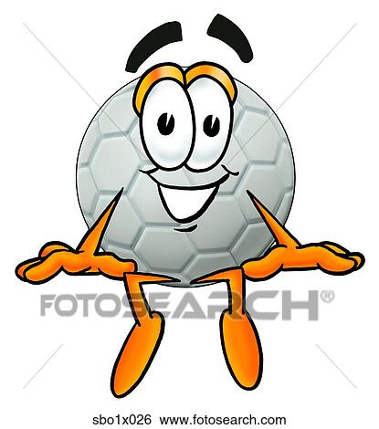 Clip Art - soccer ball sitting. Fotosearch