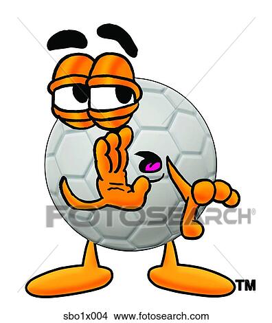 soccer ball telling secret View Large Clip Art Graphic Clipart - soccer ball telling secret. Fotosearch