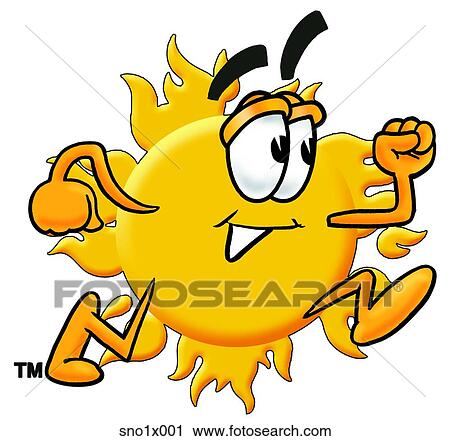 sun running View Large Clip Art Graphic Clipart - sun running. Fotosearch