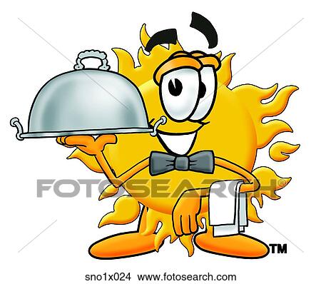 sun serving food View Large Clip Art Graphic Clipart - sun serving food. Fotosearch