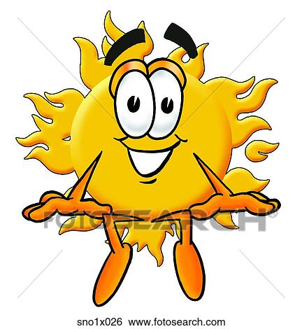 Clip Art - sun sitting. Fotosearch