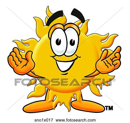 Clip Art - sun with hands out. Fotosearch