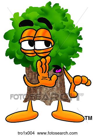 木 秘密を言うこと クリップアート 切り張り イラスト 絵画 集 Tro1x004 Fotosearch