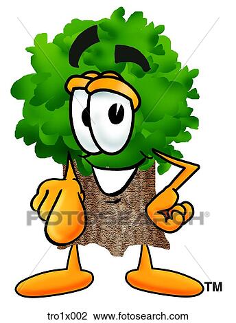 Clipart - tree pointing at you. Fotosearch