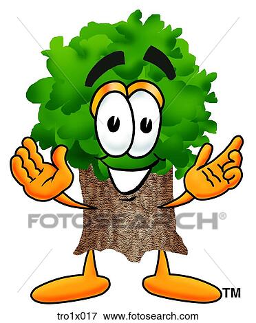 Clip Art - tree with hands out. Fotosearch