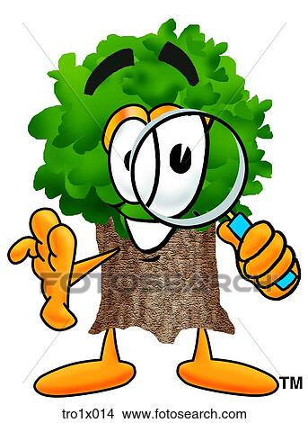 tree with magnifying glass View Large Clip Art Graphic Clipart - tree with magnifying glass. Fotosearch
