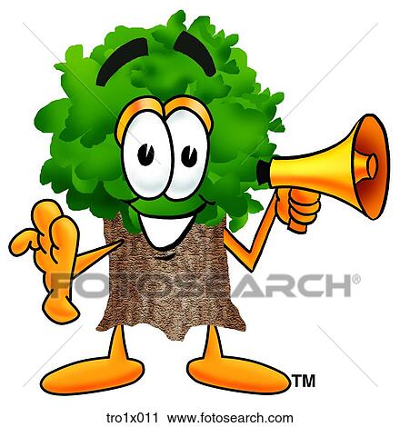 tree with megaphone View Large Clip Art Graphic Clipart - tree with megaphone. Fotosearch