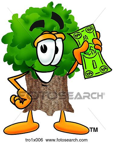Clip Art - tree with money. Fotosearch