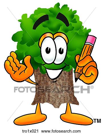 tree with pencil View Large Clip Art Graphic Clipart - tree with pencil. Fotosearch