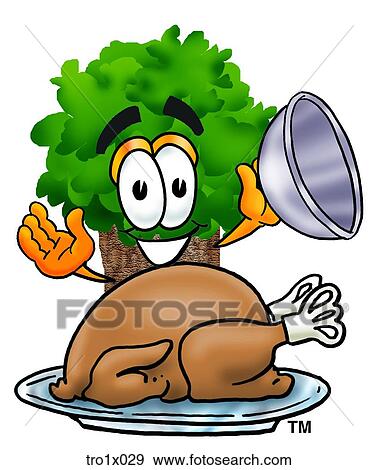 tree with turkey View Large Clip Art Graphic Clip Art - tree with turkey. Fotosearch