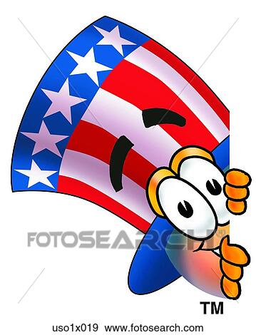 Clip Art - American hat peaking sideways. Fotosearch