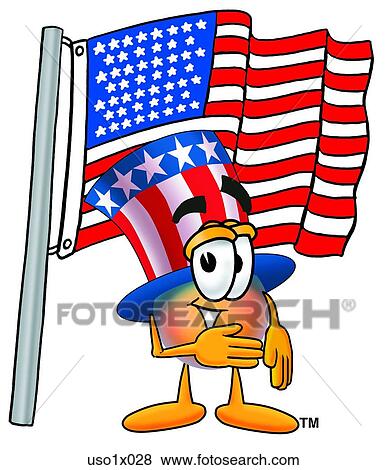 American hat with flag View Large Clip Art Graphic Clip Art - American hat with flag. Fotosearch