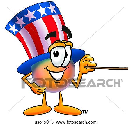 Clipart - American hat with pointer. Fotosearch