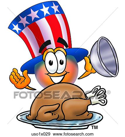 American hat with turkey View Large Clip Art Graphic Clip Art - American hat with turkey. Fotosearch