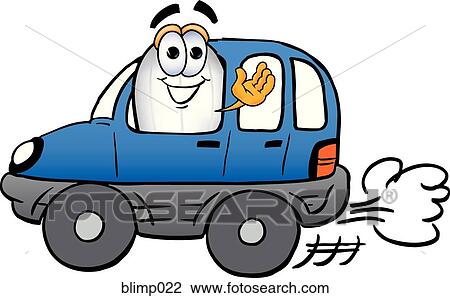 Clipart - blimp in car. Fotosearch