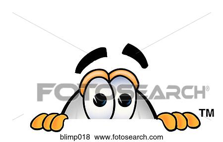 Clip Art - blimp peaking over. Fotosearch
