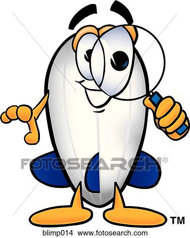 Clipart - blimp with magnifying glass. Fotosearch