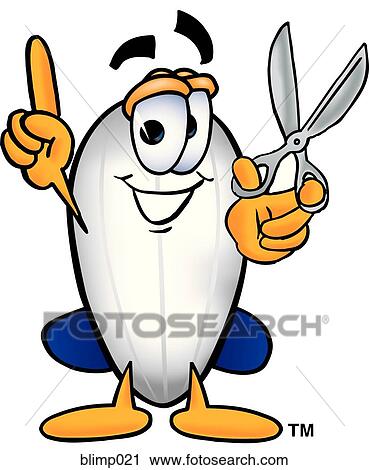 Clipart - blimp with scissors. Fotosearch