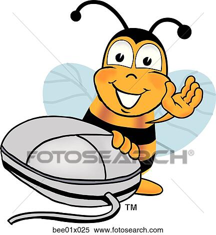 bee and mouse View Large Clip Art Graphic Clipart - bee and mouse. Fotosearch