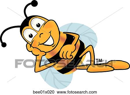 Clipart - bee relaxing. Fotosearch