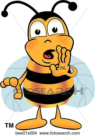 bee telling secret View Large Clip Art Graphic Clipart - bee telling secret. Fotosearch