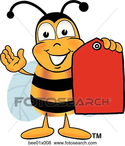 bee with price tag View Large Clip Art Graphic Clip Art - bee with price tag. Fotosearch