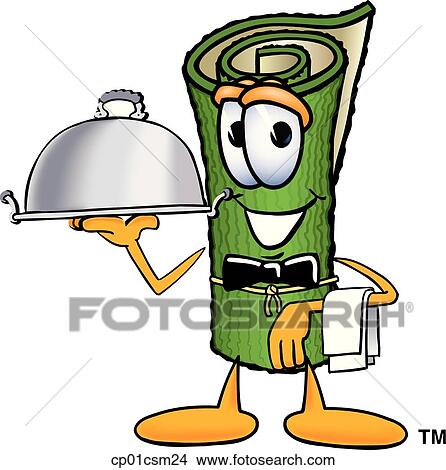 Clipart - carpet serving food. Fotosearch