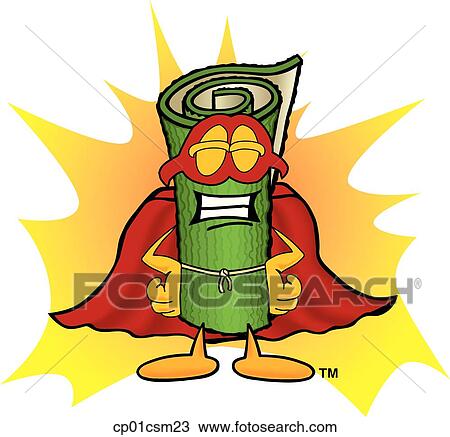 Clipart - carpet super hero. Fotosearch