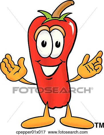 chili pepper with hands out View Large Clip Art Graphic Clip Art - chili pepper with hands out. Fotosearch