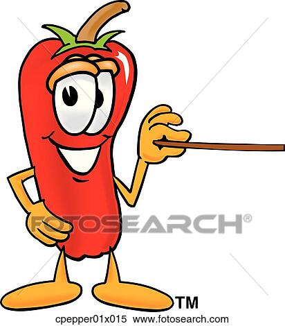 chili pepper with pointer View Large Clip Art Graphic Clipart - chili pepper with pointer. Fotosearch