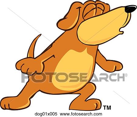 Clipart - Dog howling. Fotosearch