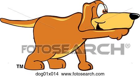 Clipart - Dog pointing. Fotosearch
