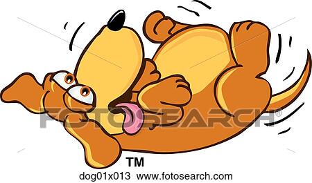 Dog rolling over View Large Clip Art Graphic Clipart - Dog rolling over. Fotosearch