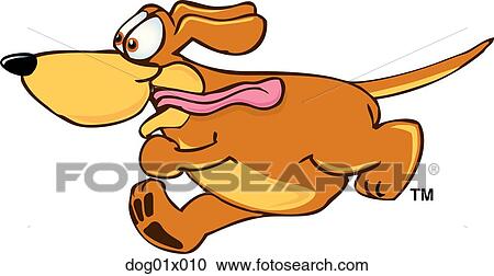 Dog running View Large Clip Art Graphic Clipart - Dog running. Fotosearch
