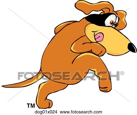 Dog sneaking View Large Clip Art Graphic Clipart - Dog sneaking. Fotosearch