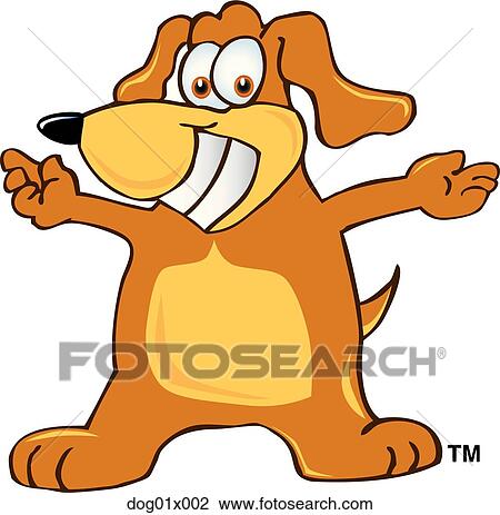Dog welcoming View Large Clip Art Graphic Clipart - Dog welcoming. Fotosearch