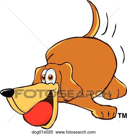 Dog with ball View Large Clip Art Graphic Clipart - Dog with ball. Fotosearch