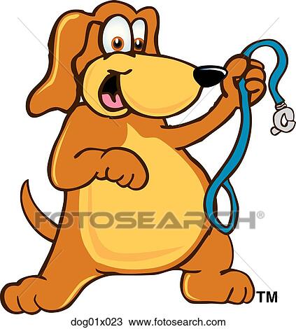 Clipart - Dog with leash. Fotosearch