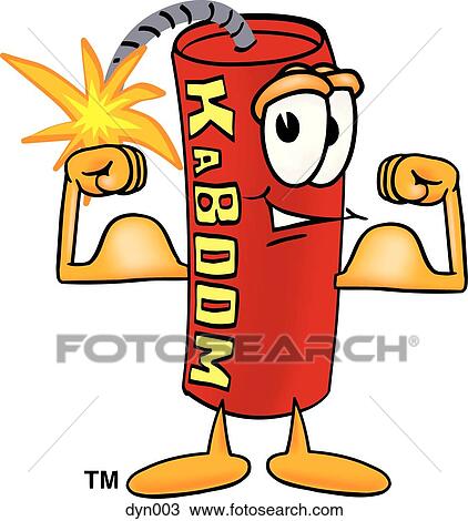 dynamite flexing muscles View Large Clip Art Graphic Clipart - dynamite flexing muscles. Fotosearch
