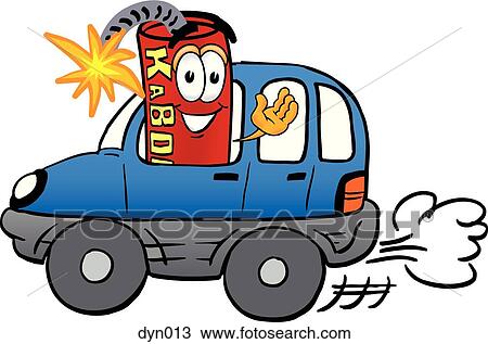 dynamite in car View Large Clip Art Graphic Clipart - dynamite in car. Fotosearch