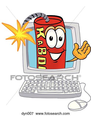 dynamite in computer View Large Clip Art Graphic Clip Art - dynamite in computer. Fotosearch