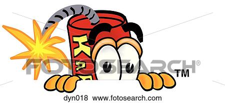 Clip Art - dynamite peaking over. Fotosearch